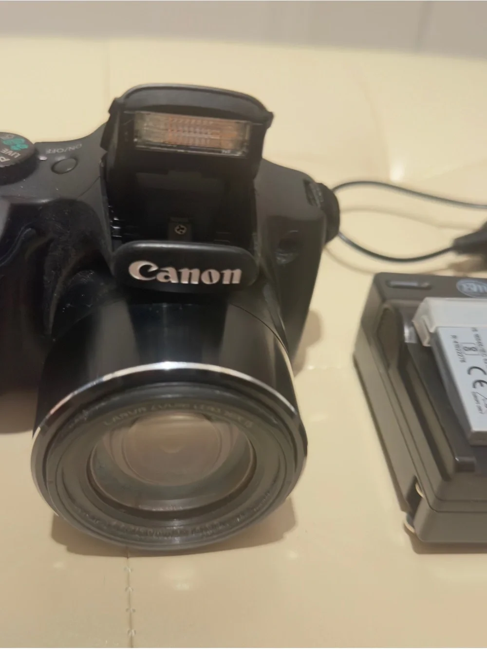 Canon Black Digital Bridge Camera with Built-in Flash